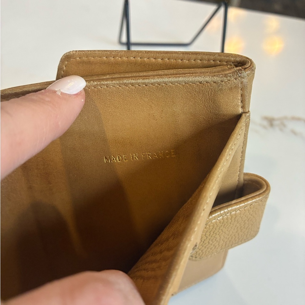 Chanel Beige Caviar Compact Wallet - Picture 3 of 5